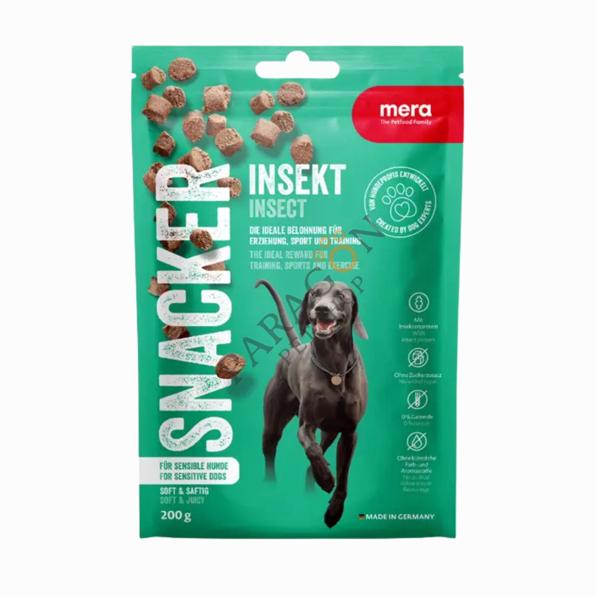 Mera Snacker Tahılsız ve Şekersiz Böcek Larvalı Yumuşak Köpek Ödül Maması 200 gr