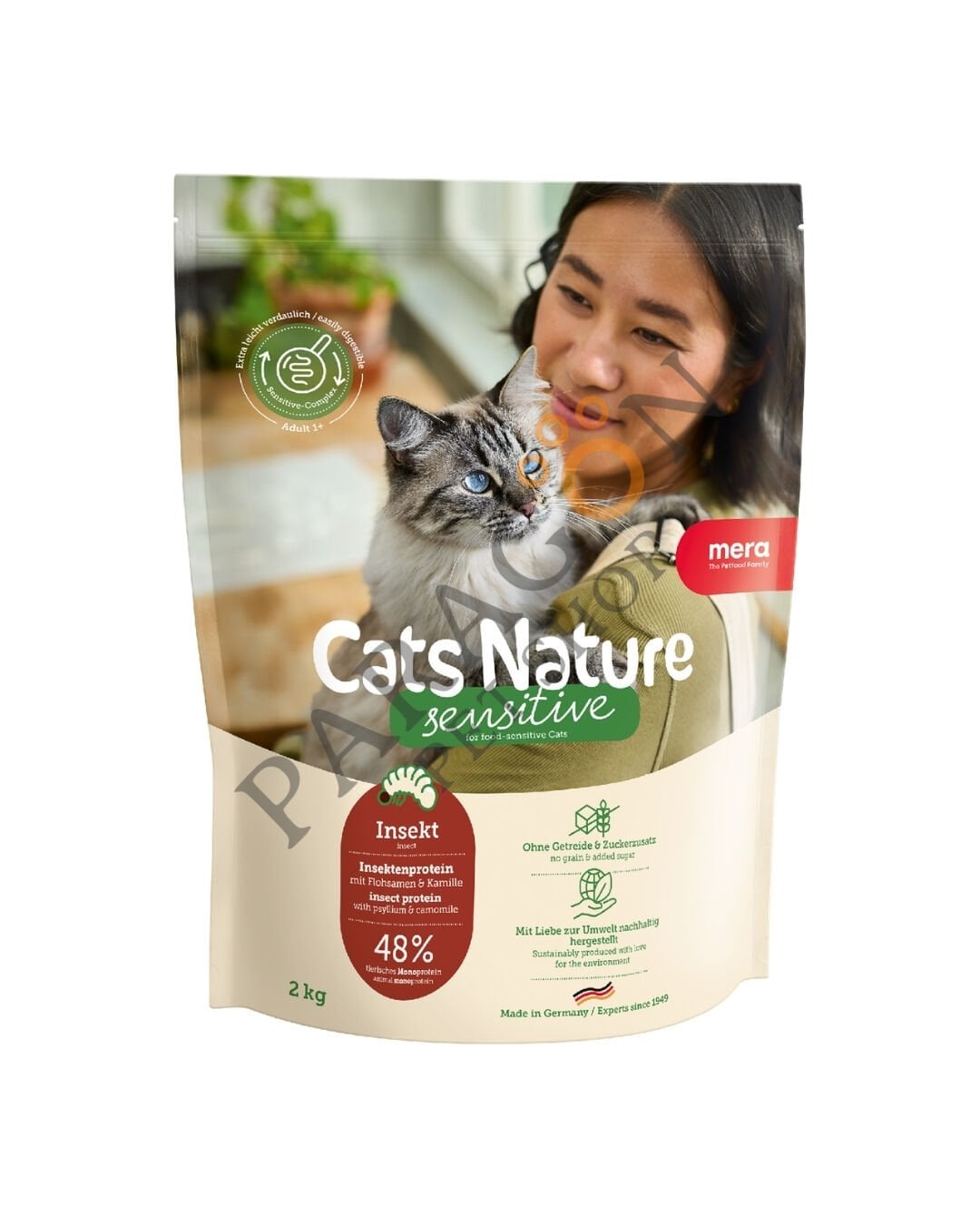 Mera Cats Nature Sensitive Adult Insect Tahılsız Kısır ve Yetişkin Kedi Maması 2 Kg