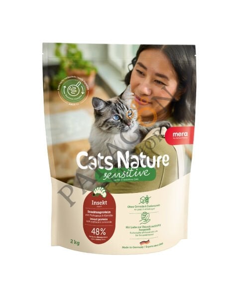 Mera Cats Nature Sensitive Adult Insect Tahılsız Kısır ve Yetişkin Kedi Maması 2 Kg