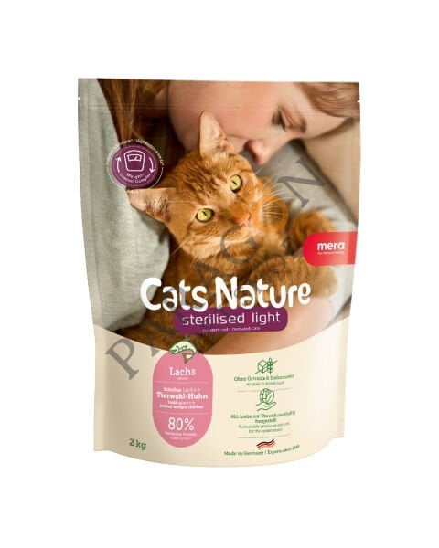 Mera Cats Nature Sterilised Light Somonlu Tahılsız Kısırlaştırılmış Kedi Maması 2 Kg