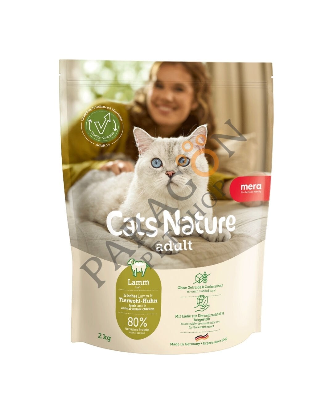 Mera Cats Nature Adult Kuzu Etli Tahılsız Yetişkin Kedi Maması 2 Kg