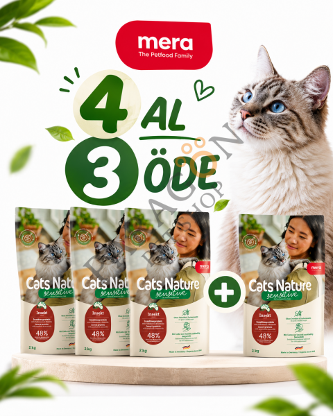 Mera Cats Nature Sensitive Adult Insect Tahılsız Kedi Maması 2 Kg 4 Al 3 Öde
