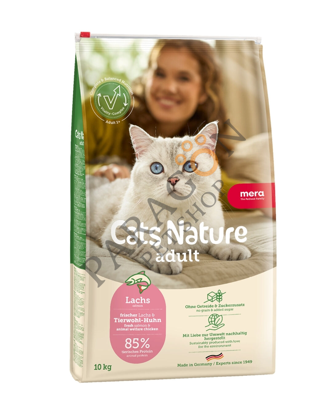 Mera Cats Nature Adult Tahılsız Somonlu Kısır ve Yetişkin Kedi Maması 10 Kg